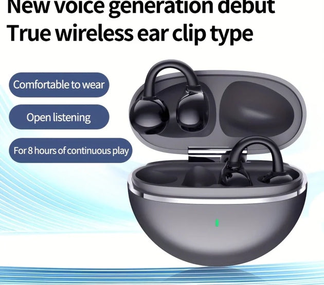 2025 New Ear Clip Wireless Earphones No In Ear, Long Endurance, Listening to Music, Low Latency, Gaming Earphones, Comfortable t